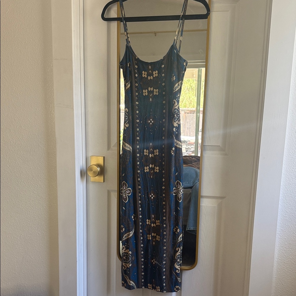 Elegant Blue Women's Dress